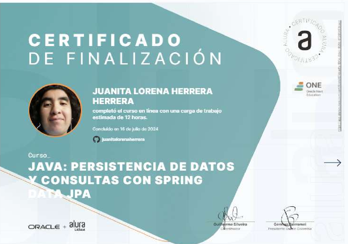 Certificado Java Persistencia JPA